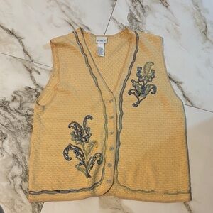 Koret Yellow Embroidered Vest